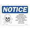 Signmission OSHA Notice, 5" Height, Warning Abandoned And Inactive Sign With Symbol, 7" X 5", Landscape OS-NS-D-57-L-18904 - alternate 1